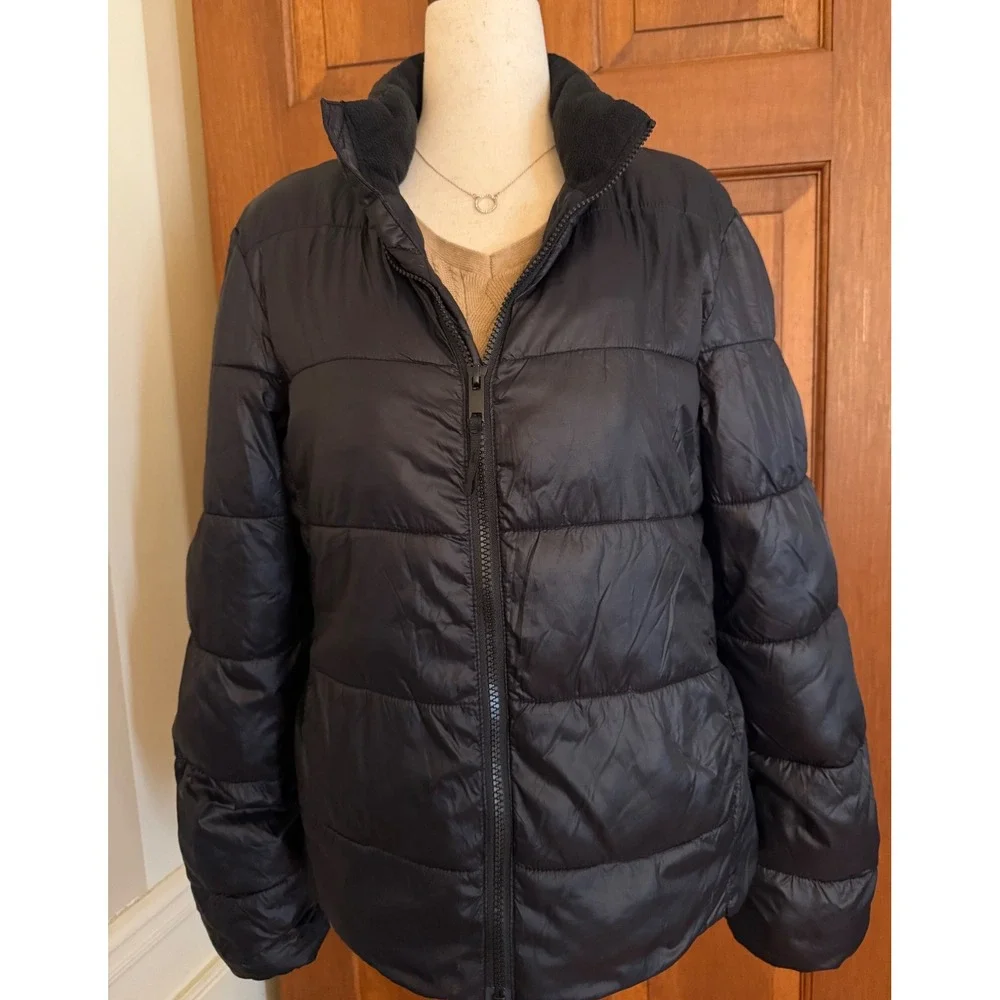 Gap Cold Control Insulated‎ Puffer Jacket Womens S Black Lightweight Winter Coat